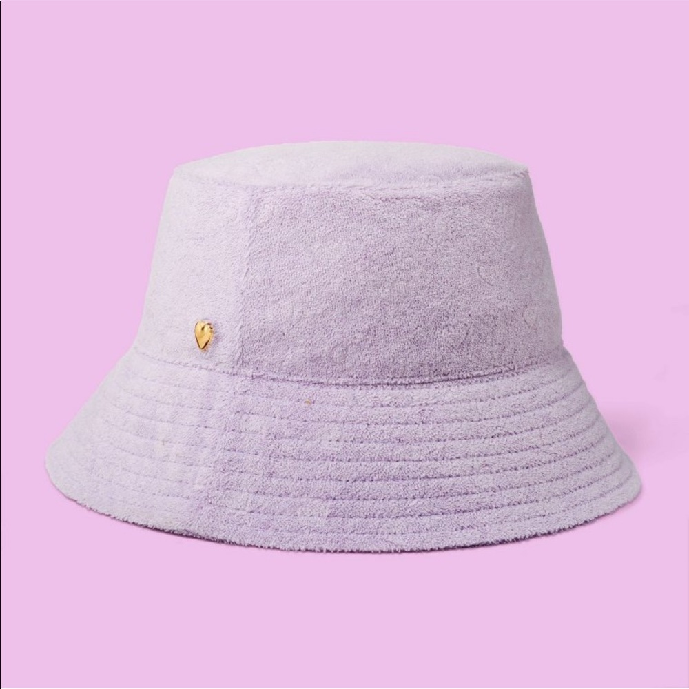 NEW STONEY CLOVER LANE X TARGET LIMITED EDTION  PURPLE HEART TERRY CLOTH HAT